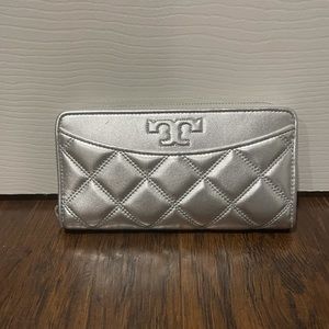 Tory Burch Silver Wallet